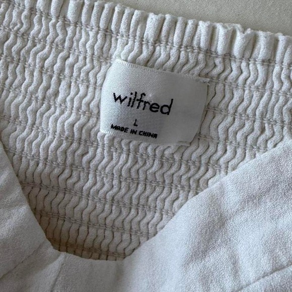 wilfred white cottagecore puff sleeve top womens large - Picture 4 of 6